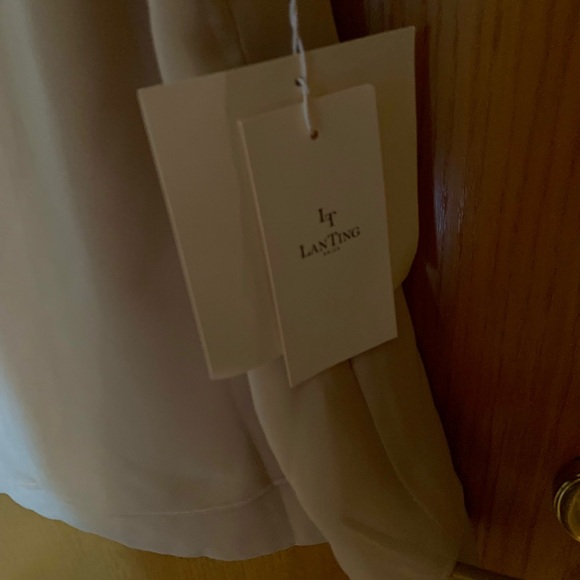 NWT LT LanTing Bride Champagne Sleeveless Scoop Neck Blouse-Lined- Flowy-Size 18 - Picture 3 of 6